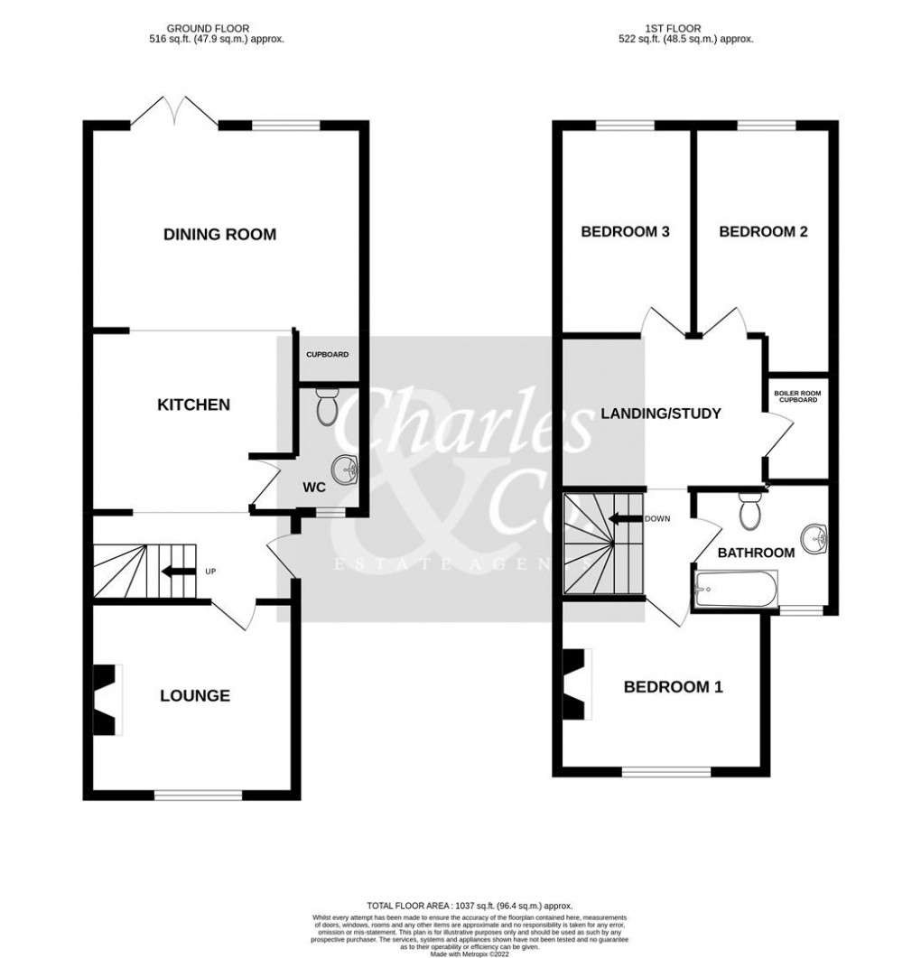 Floorplan for Oakfield Road, Hastings