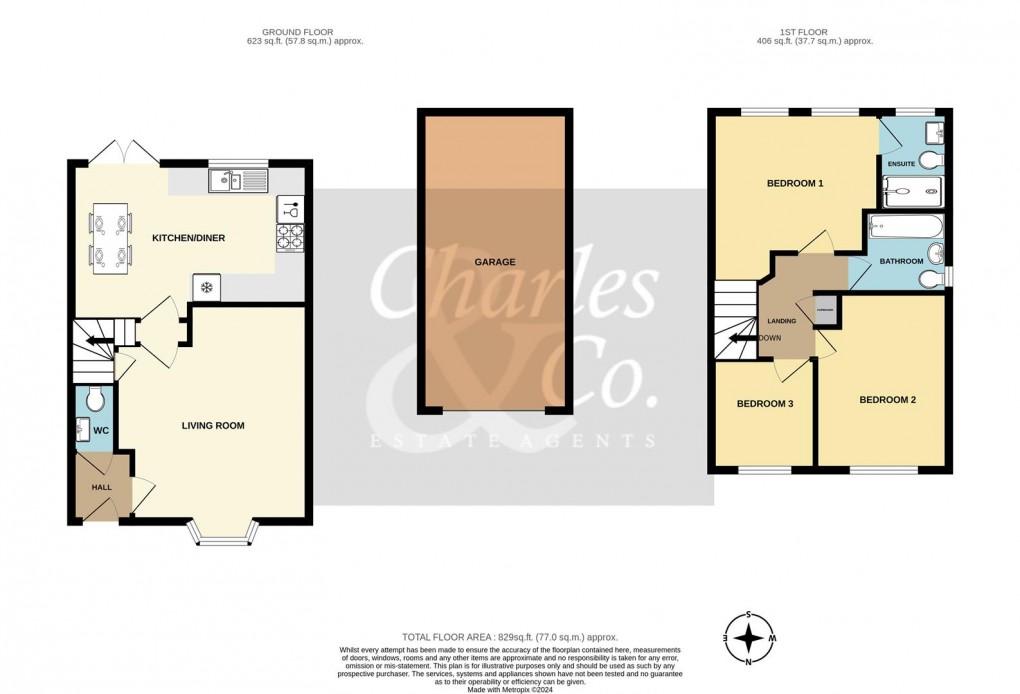 Floorplan for Brooklands Road, Little Common