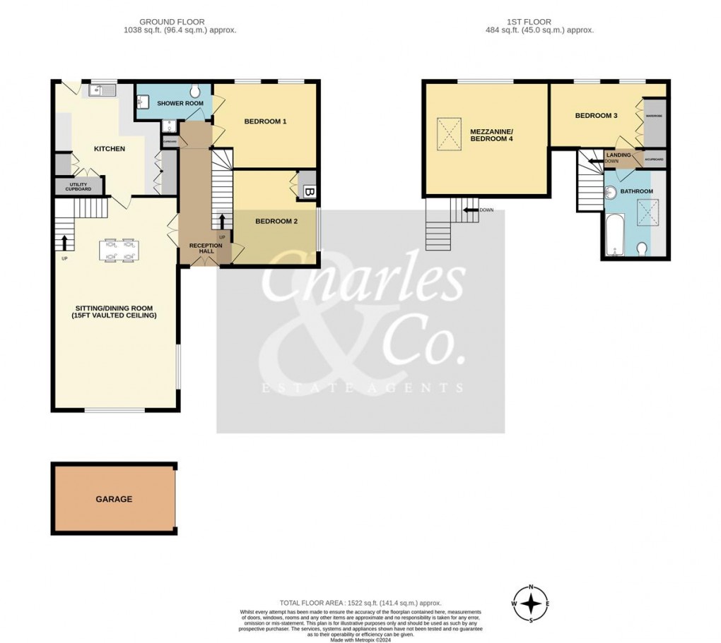 Floorplan for Coastguard Lane, Fairlight