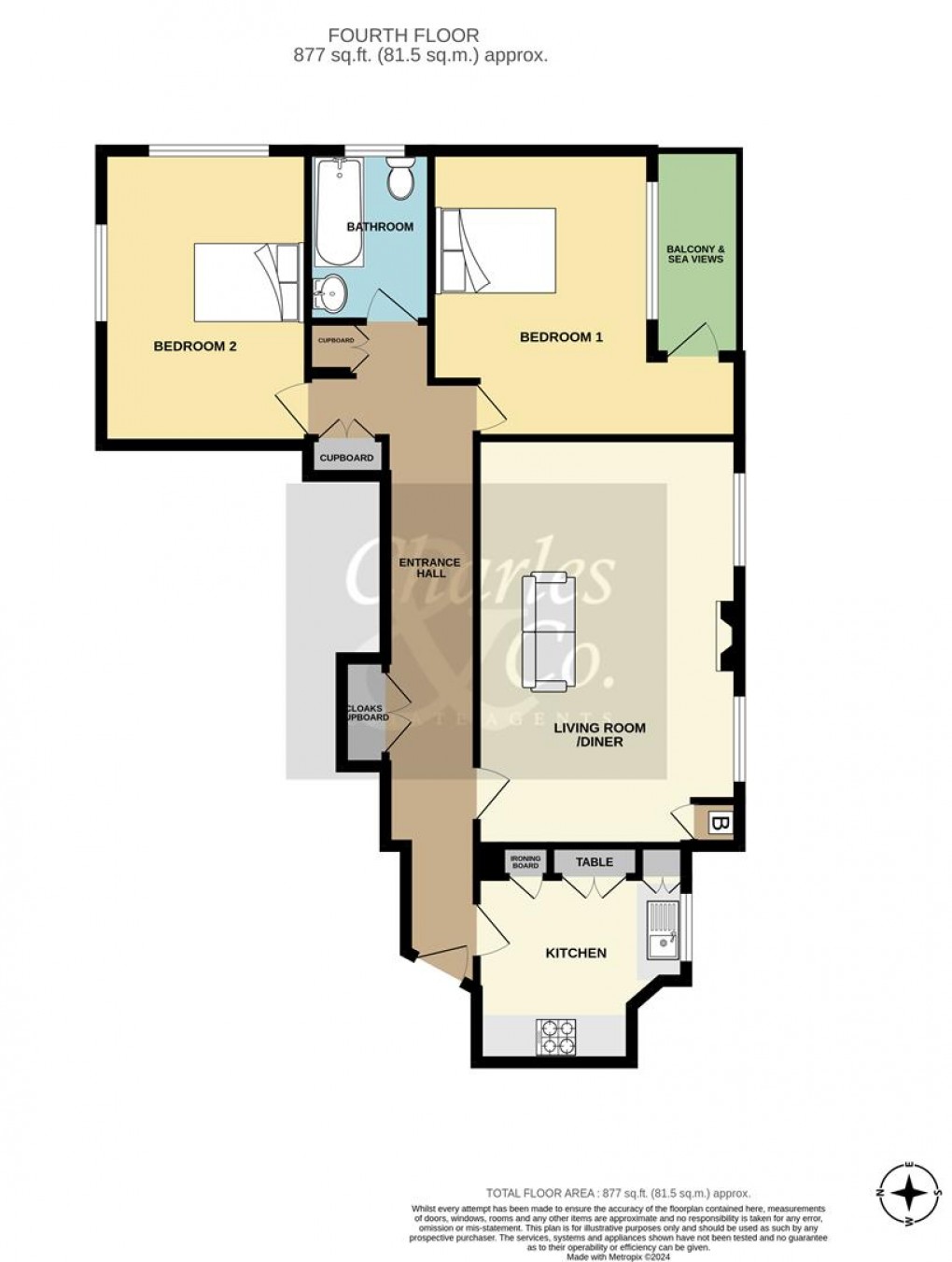 Floorplan for Bedford Avenue, Bexhill-On-Sea