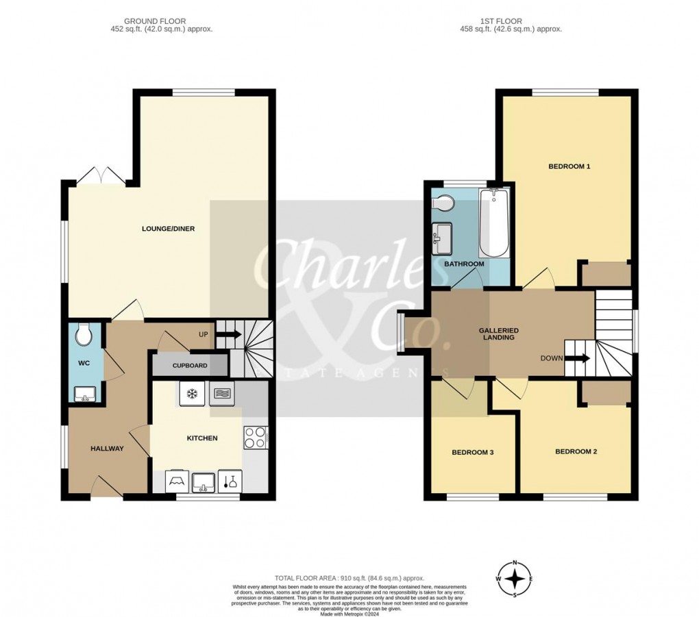 Floorplan for Lower Waites Lane, Fairlight